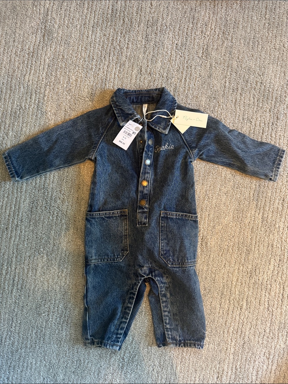 Rylee + cru denim jumpsuit “rookie”